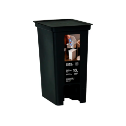 Lixeira com Pedal e Tampa Fly 10L Paramount Preta