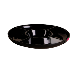 Petisqueira Plástica Paramount Le Chef Redondo Preta c/5 divisões Petisqueira Plástica Paramount Le Chef Redondo Preta c/5 divisões