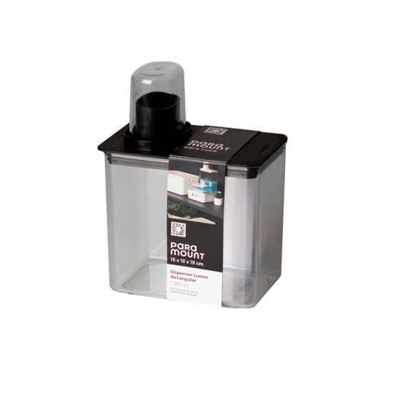 Porta Sabão em Pó Paramount Lumini Preto 1,3L Porta Sabão em Pó Paramount Lumini Preto 1,3L