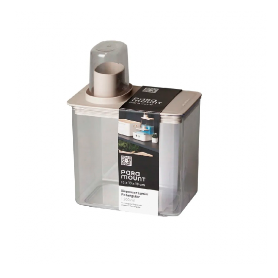 Porta Sabão em Pó Paramount Lumini Creme 1,3L Porta Sabão em Pó Paramount Lumini Creme 1,3L