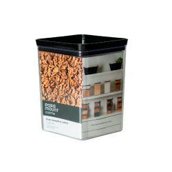 Pote Hermético Quadrado de Acrílico Paramount Lumini Black 3335mL