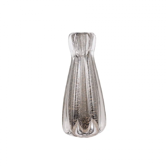 Vaso Decorativo em Vidro Paramount Murano 6,5x18cm Cinza Quartzo Vaso Decorativo em Vidro Paramount Murano 6,5x18cm Cinza Quartzo