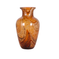 Vaso Decorativo em Vidro Paramount Murano Mesclado 15x25cm Ambar Vaso Decorativo em Vidro Paramount Murano Mesclado 15x25cm Ambar