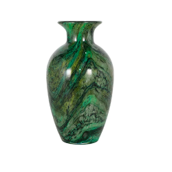 Vaso Decorativo em Vidro Paramount Murano Mesclado 15x25cm Verde Esmeralda Vaso Decorativo em Vidro Paramount Murano Mesclado 15x25cm Verde Esmeralda