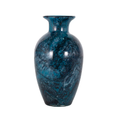 Vaso Decorativo em Vidro Paramount Murano Mesclado 15x25cm Azul Safira Vaso Decorativo em Vidro Paramount Murano Mesclado 15x25cm Azul Safira