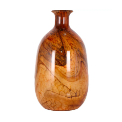 Vaso Decorativo em Vidro Paramount Murano Mesclado 18,5x33cm Ambar Vaso Decorativo em Vidro Paramount Murano Mesclado 18,5x33cm Ambar