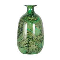 Vaso Decorativo em Vidro Paramount Murano Mesclado 18,5x33cm Verde Esmeralda Vaso Decorativo em Vidro Paramount Murano Mesclado 18,5x33cm Verde Esmeralda