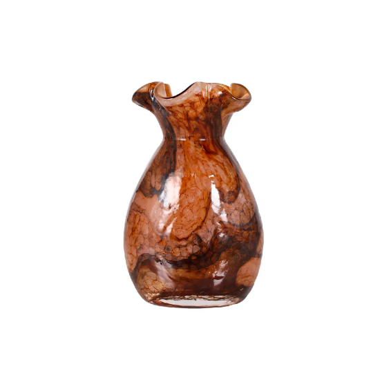 Vaso Decorativo em Vidro Paramount Murano Mesclado 13x20cm Ambar Vaso Decorativo em Vidro Paramount Murano Mesclado 13x20cm Ambar