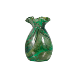 Vaso Decorativo em Vidro Paramount Murano Mesclado 13x20cm Verde Esmeralda Vaso Decorativo em Vidro Paramount Murano Mesclado 13x20cm Verde Esmeralda