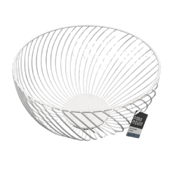 Centro de Mesa em Metal Paramount Branco 26x14cm 