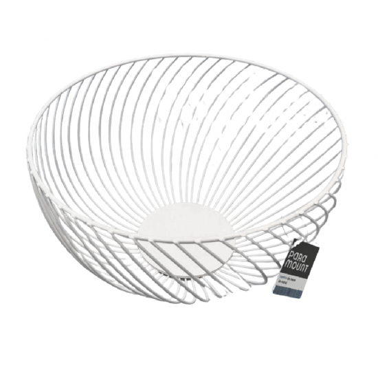 Centro de Mesa em Metal Paramount Branco 26x14cm 