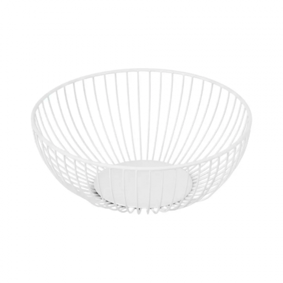 Centro de Mesa em Metal Paramount Branco 28x9,5cm 