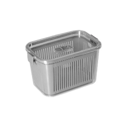 Pote Hermético Retangular de Acrílico Paramount Slim 1780mL c/ Cesto Escorredor