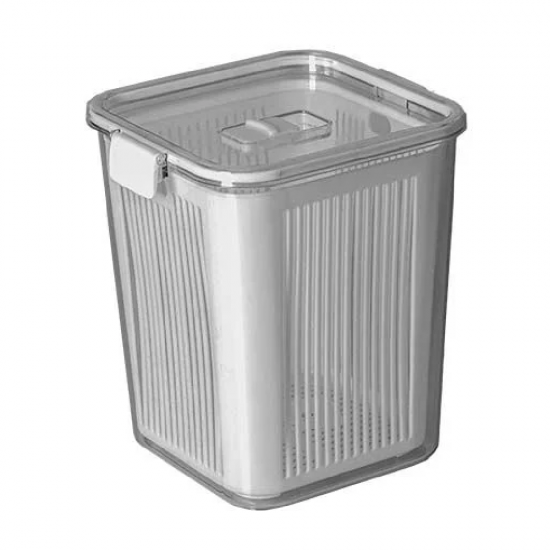 Pote Hermético Retangular de Acrílico Paramount Slim 3050mL c/ Cesto Escorredor Pote Hermético Retangular de Acrílico Paramount Slim 3050mL c/ Cesto Escorredor