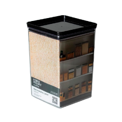 Pote Hermético Quadrado de Acrílico Paramount Lumini Black 6215mL