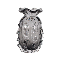 Vaso Decorativo em Vidro Paramount Murano 12x20cm Cinza Quartzo