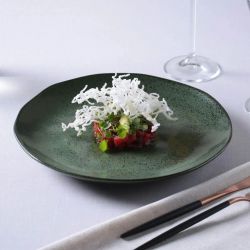 Prato de Louça Raso 26,5cm Porto Brasil Orgânico Arauco  Prato de Louça Raso 26,5cm Porto Brasil Orgânico Arauco