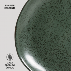 Prato de Louça de Sobremesa 19,5cm Porto Brasil Orgânico Arauco