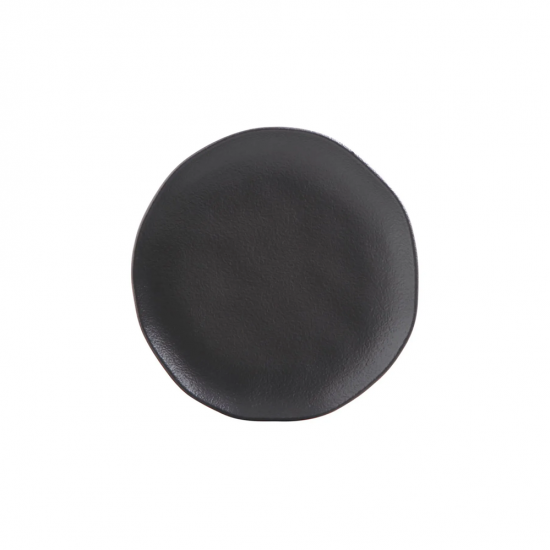 Prato de Louça de Sobremesa 19,5cm Porto Brasil Orgânico Preto Matte Prato de Louça de Sobremesa 19,5cm Porto Brasil Orgânico Preto Matte