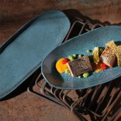 Travessa de Louça Oval Funda Porto Brasil Orgânico Night Sky