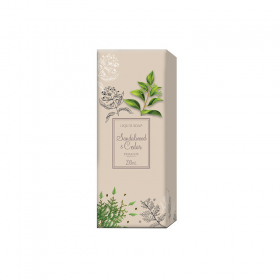 Sabonete Líquido SandalWood & Cedar (Sândalo e Cedro) 200mL Proaloe Sabonete Líquido SandalWood & Cedar (Sândalo e Cedro) 200mL Proaloe
