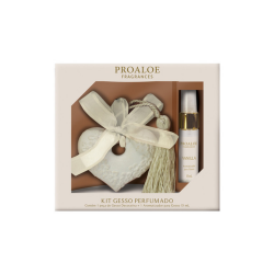 Kit Gesso Perfumado Coração Fragrância Vanilla Proaloe