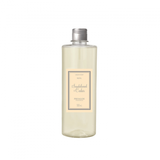 Sabonete Líquido Sandalwood & Cedar (Sândalo e Cedro) 500ml Proaloe Refil
