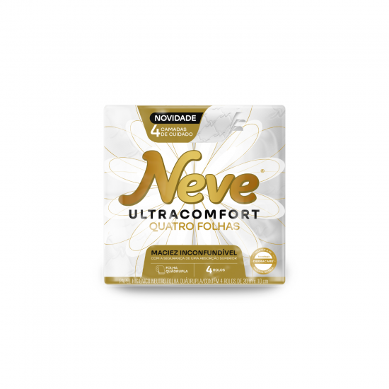 Papel Higiênico Folha Quádrupla Neve Ultracomfort 20m com 4 rolos Papel Higiênico Folha Quádrupla Neve Ultracomfort 20m com 4 rolos