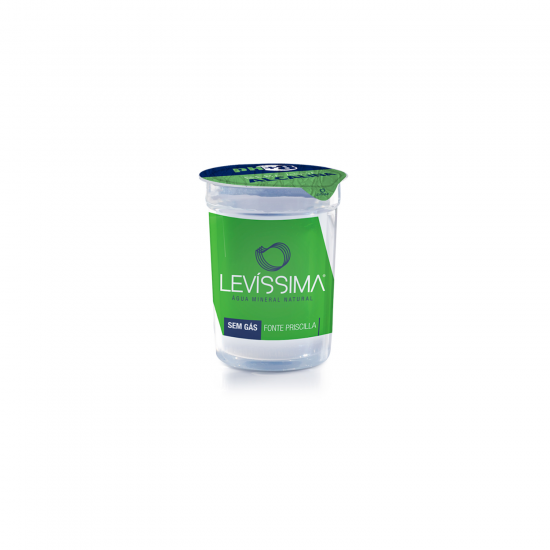Água mineral sem gás Levíssima Copo 200mL Água mineral sem gás Levíssima Copo 200mL