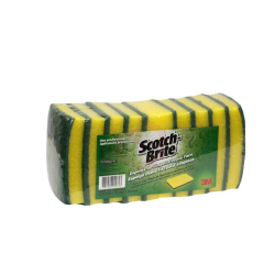 Esponja Dupla Face Multiuso 3M Scotch Brite com 10 unid. Amarela