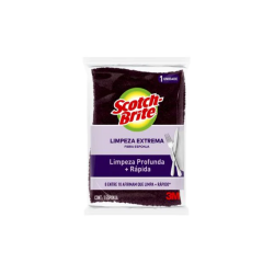 Esponja Dupla Face Limpeza Extrema 3M Scotch Brite com 1 unid. - Roxa