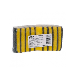 Esponja Dupla Face Multiuso 3M Tinindo com 10 unid. Amarela