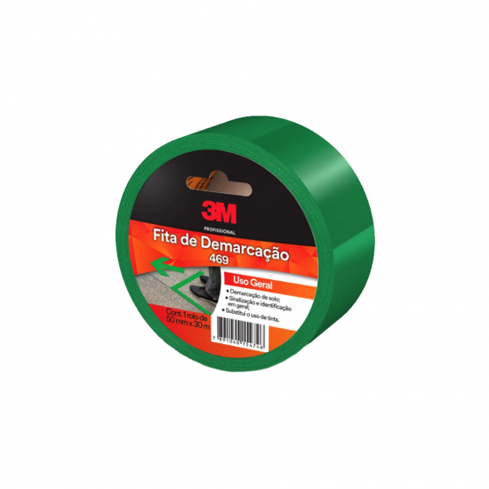 Fita Adesiva de Demarção de Solo 3M 50mm x 30m Verde Fita Adesiva de Demarção de Solo 3M 50mm x 30m Verde