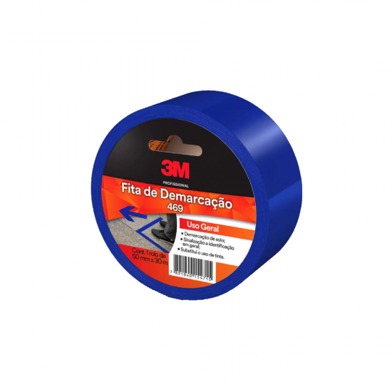 Fita Adesiva de Demarção de Solo 3M 50mm x 30m Azul