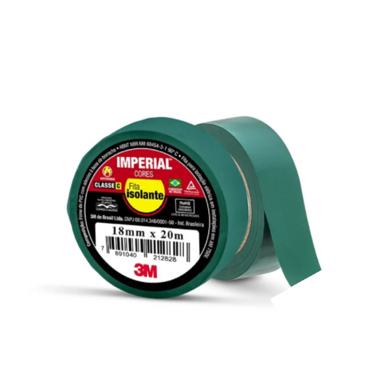 Fita Isolante 3M Imperial 18mm x 10m Verde Fita Isolante 3M Imperial 18mm x 10m Verde