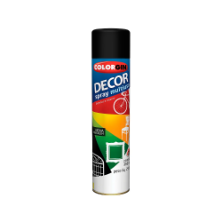 Tinta em Spray 360 mL Colorgin Preto Brilhante Tinta em Spray 360 mL Colorgin Preto Brilhante