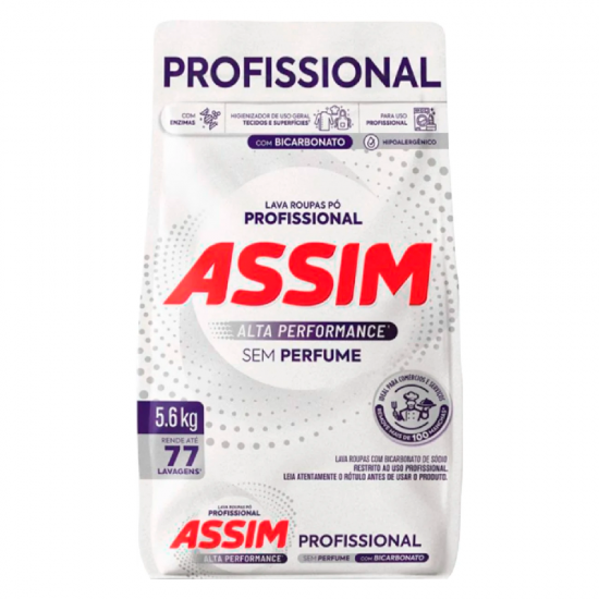 Sabão em Pó Assim Sem Perfume 5,6Kg