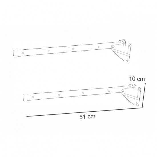 Varal de Parede Articulado Branco Açomix com 2 unid. Varal de Parede Articulado Branco Açomix com 2 unid.