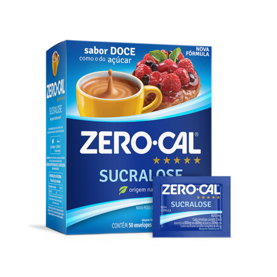 Adoçante Sachê Zero Cal Sucralose com 50 unid. Adoçante Sachê Zero Cal Sucralose com 50 unid.