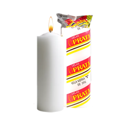 Vela de 7 Dias Prata 290g Vela de 7 Dias Prata 290g