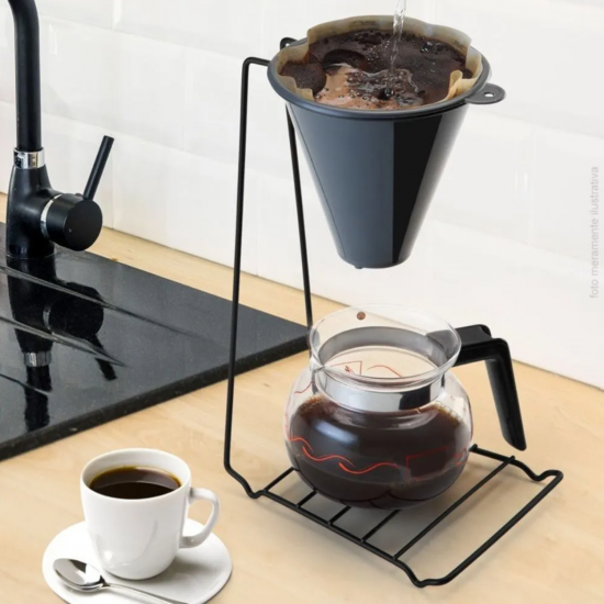 Suporte para Coador de Café 103 Arthi Preto Suporte para Coador de Café 103 Arthi Preto