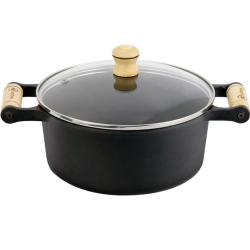 Caçarola de Ferro Fundido Santana n° 30 com Tampa de Vidro 7,5L Caçarola de Ferro Fundido Santana n° 30 com Tampa de Vidro 7,5L