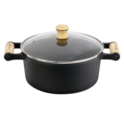 Caçarola de Ferro Fundido Santana n° 24 com Tampa de Vidro 4,1L Caçarola de Ferro Fundido Santana n° 24 com Tampa de Vidro 4,1L