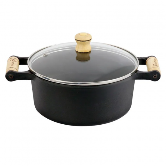 Caçarola de Ferro Santana n° 24 com Tampa de Vidro 4,1L Caçarola de Ferro Santana n° 24 com Tampa de Vidro 4,1L