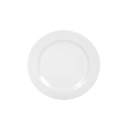 Prato de Melanina Raso 25cm Yazi Branco Prato de Melanina Raso 25cm Yazi Branco