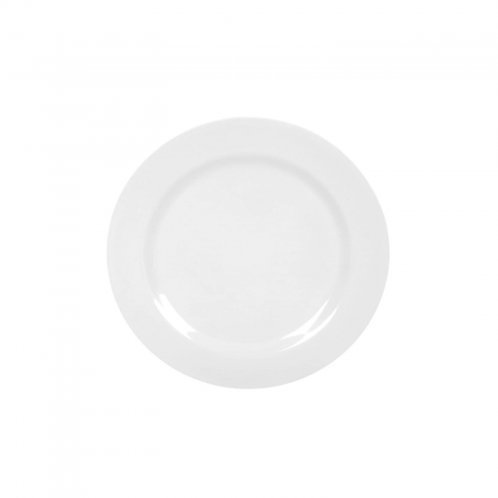 Prato de Melanina Raso 25cm Yazi Branco Prato de Melanina Raso 25cm Yazi Branco