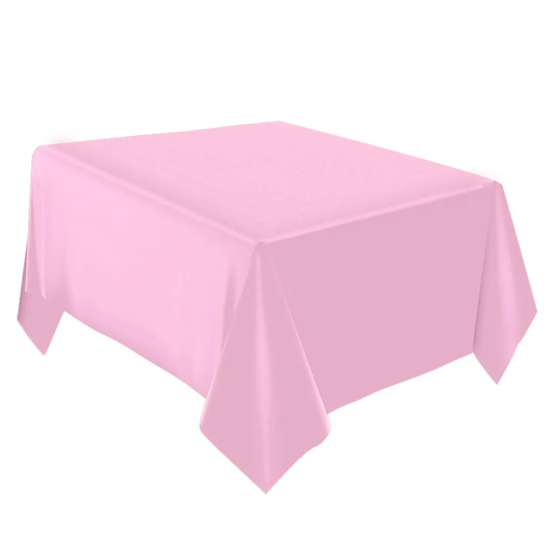 Toalha Mesa Plástica Descartável 80x80cm com 10 unid. - Rosa Toalha Mesa Plástica Descartável 80x80cm com 10 unid. - Rosa