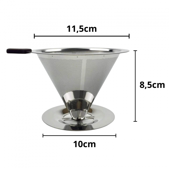 Filtro Coador para Café Inox Reutilizável Unihome Filtro Coador para Café Inox Reutilizável Unihome