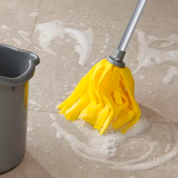 Mop Úmido Tiras Amarelas Alklin Sem Cabo