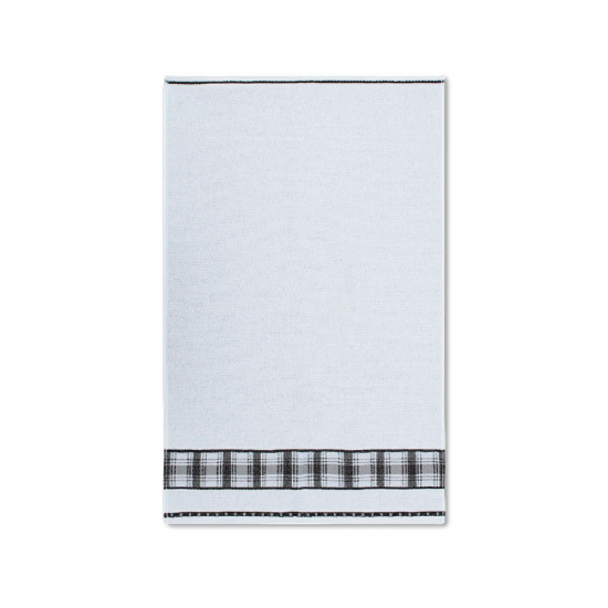 Pano de Prato Gourmet Appel Home 45x68cm Xadrez Cinza